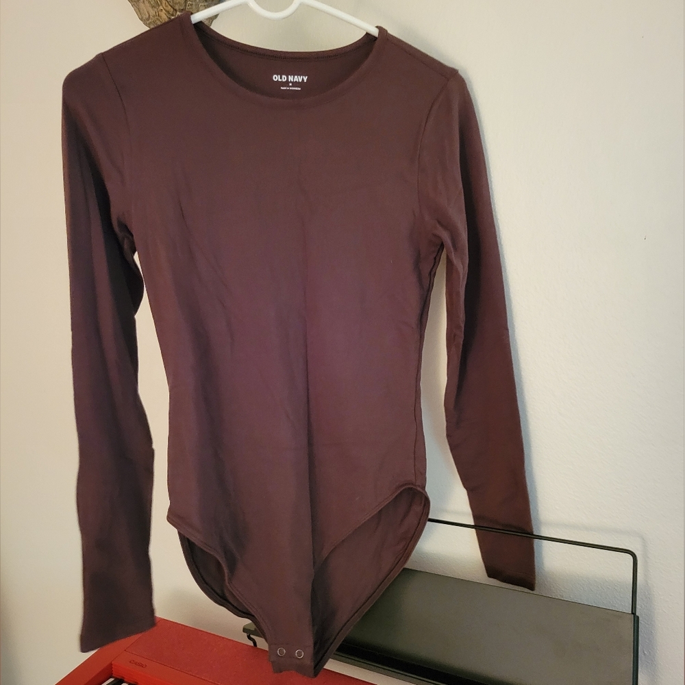 Old Navy Women's Long-Sleeve Bodysuit Brown